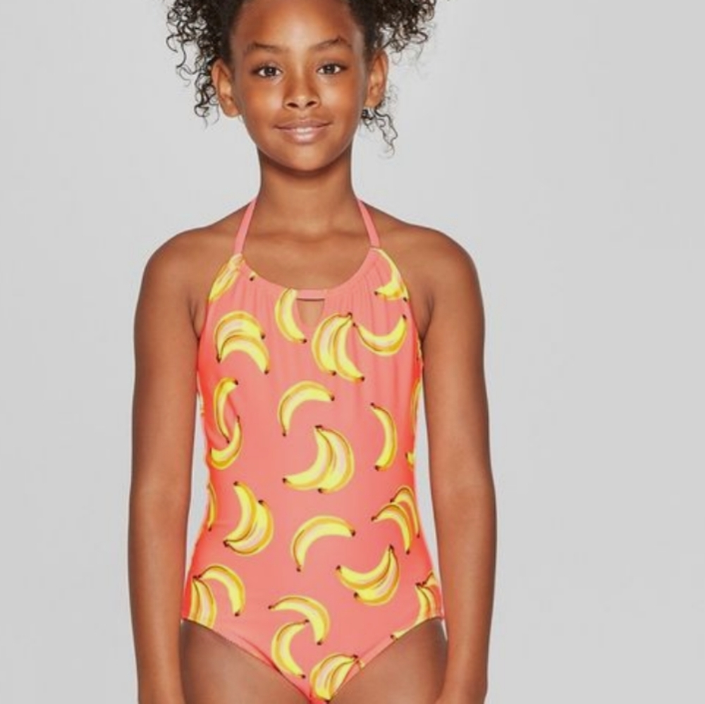 Cat and Jack Neon Bananas One Piece Swimsuit